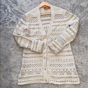 Vintage Tory Burch Open-Knit Cardigan NWOT